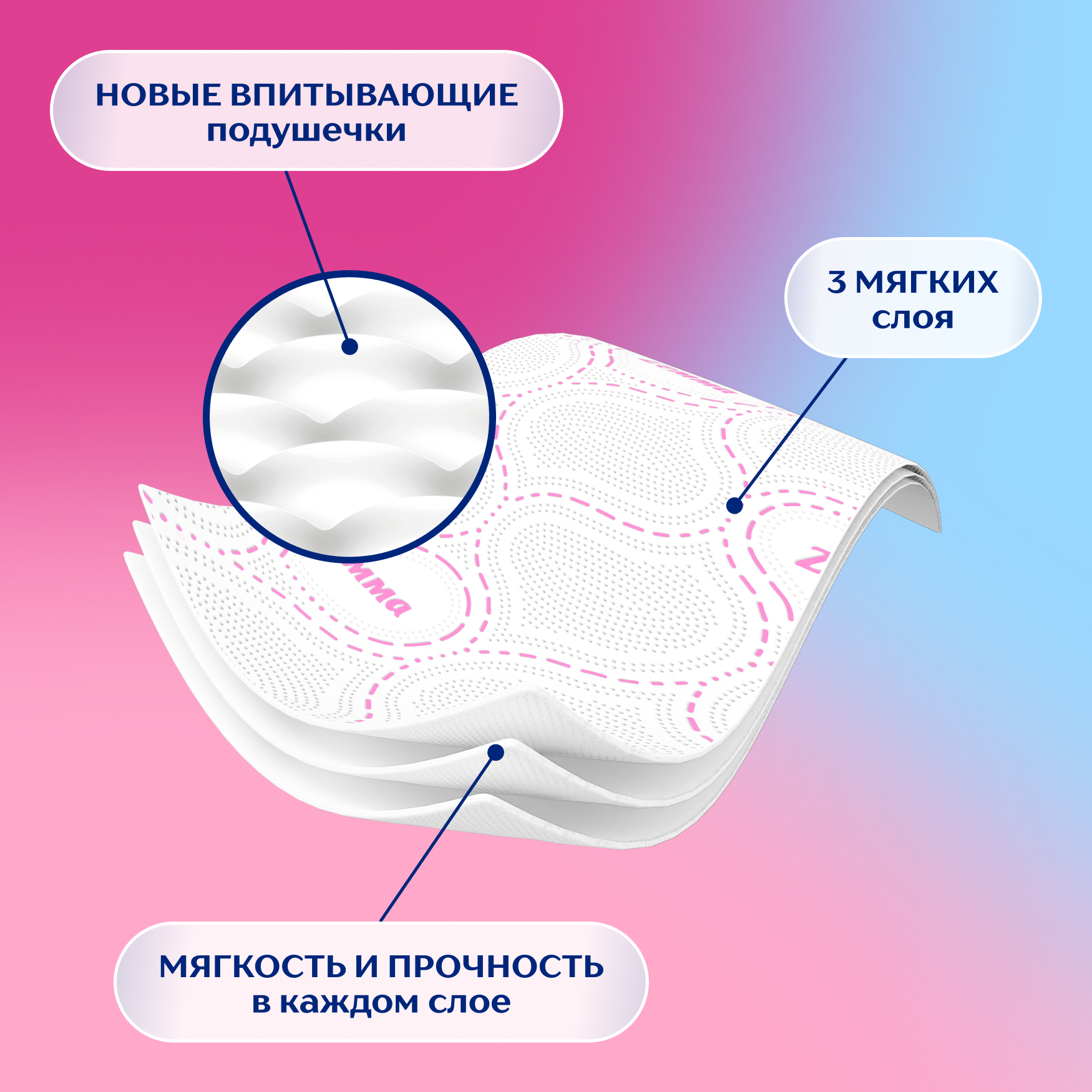 Туалетная бумага Zemma Deluxe Роскошная орхидея, 3 слоя, 4 рулона - фото №2