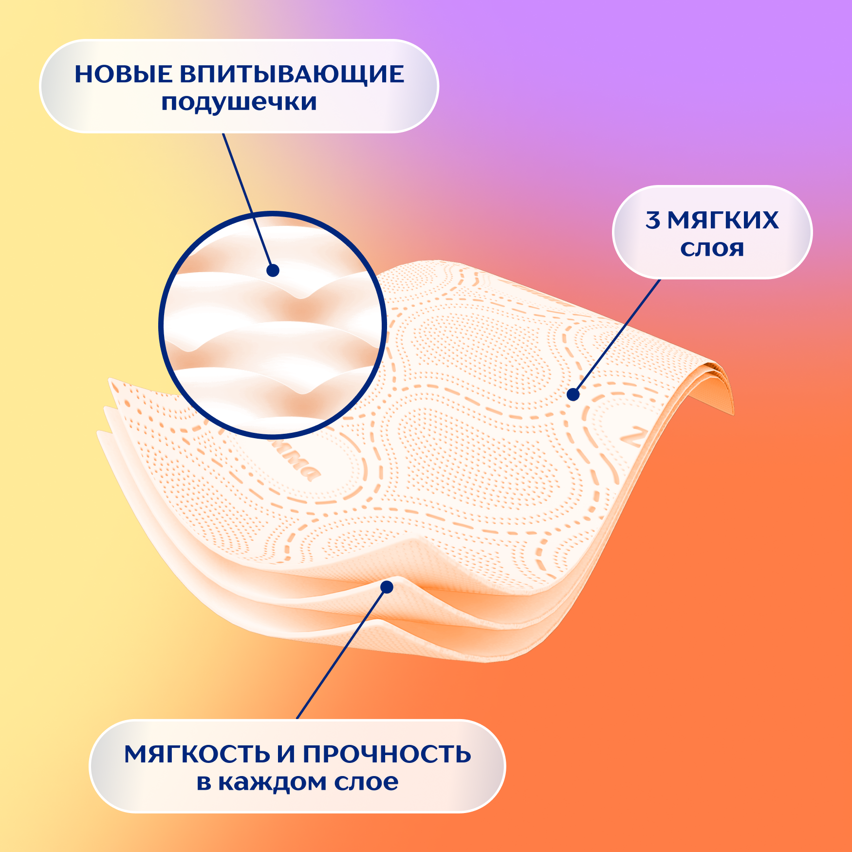 Туалетная бумага Zemma Deluxe Бархатистый персик, 3 слоя, 4 рулона - фото №2