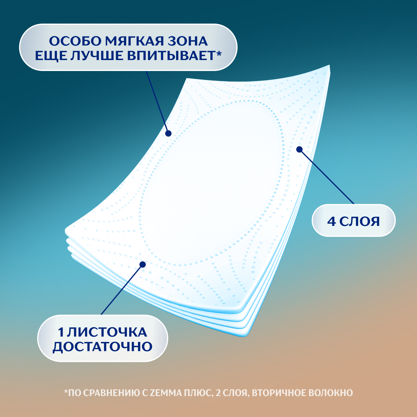 Туалетная бумага ZEMMA Only1, 4 слоя, 4 рулона - фото №2